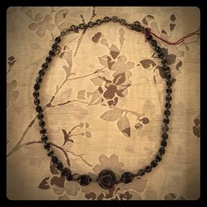 Vintage rose choker necklace